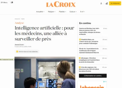 Intelligence artificielle : pour les médecins, une alliée à surveiller de près