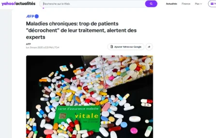 Maladies chroniques: trop de patients "décrochent" de leur traitement, alertent des experts