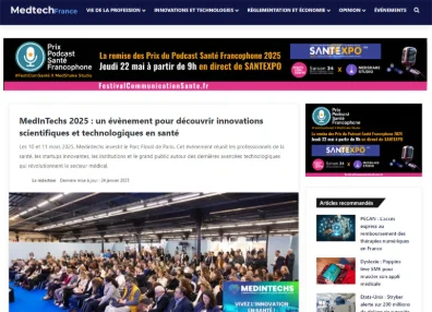MedInTechs 2025 : Le rendez-vous incontournable des technologies médicales au service de la santé