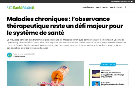 Maladies chroniques : l’observance thérapeutique reste un défi majeur pour le système de santé