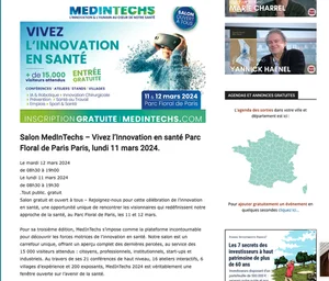 Salon MedInTechs - Vivez l'innovation en santé Parc Floral de Paris les 11 et 12 mars 2024
