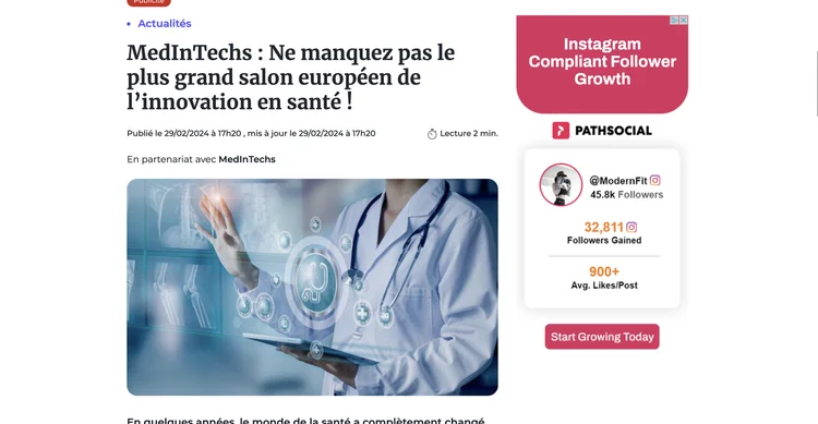 MedInTechs : Ne manquez pas le plus grand salon européen de l’innovation en santé !
