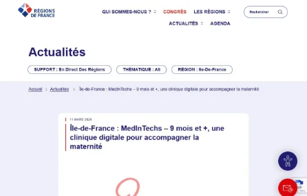 Île-de-France : MedInTechs – 9 mois et +, une clinique digitale pour accompagner la maternité