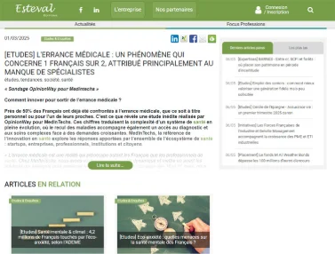 L'errance médicale : un phénomène qui concerne 1 Français sur 2, attribué principalement au manque de spécialistes