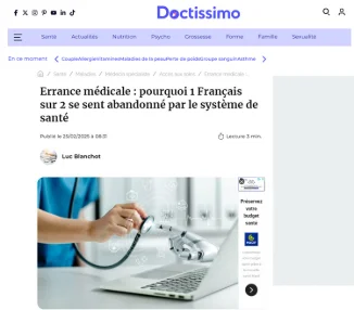 Errance médicale : pourquoi 1 Français sur 2 se sent abandonné par le système de santé