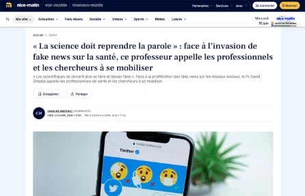 « La science doit reprendre la parole » : face à l’invasion de fake news sur la santé, ce professeur appelle les professionnels et les chercheurs à se mobiliser