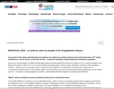 MedInTechs 2026 - La santé au cœur du progrès et de l'engagement citoyen !