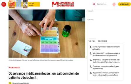 Observance médicamenteuse : on sait combien de patients décrochent