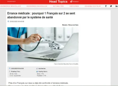 Errance médicale : pourquoi 1 Français sur 2 se sent abandonné par le système de santé