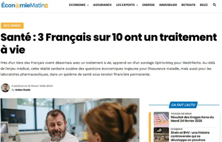 Santé : 3 Français sur 10 ont un traitement à vie