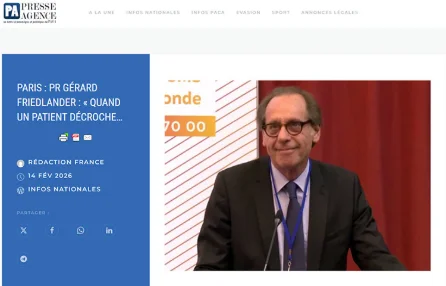 PARIS : Pr Gérard FRIEDLANDER : « Quand un patient décroche, ce n’est pas un refus de se soigner »