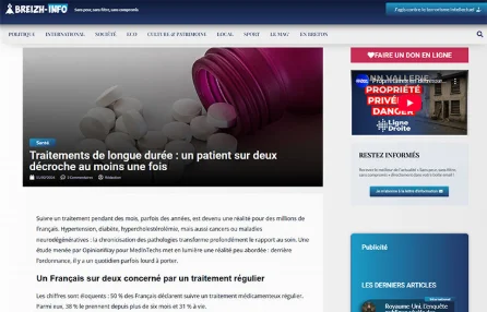 Traitements de longue durée : un patient sur deux décroche au moins une fois