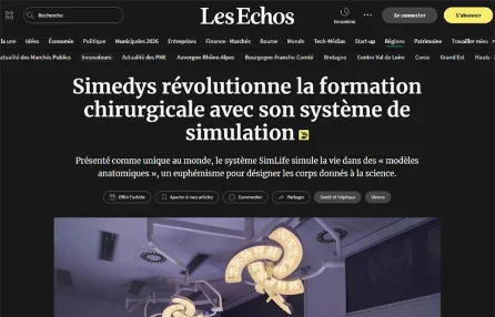 Simedys révolutionne la formation chirurgicale avec son système de simulation
