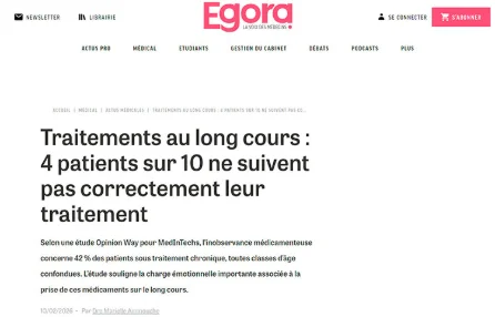 Traitements au long cours : 4 patients sur 10 ne suivent pas correctement leur traitement