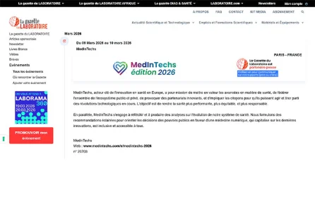 MedinTechs, acteur clé de l'innovation en santé en Europe