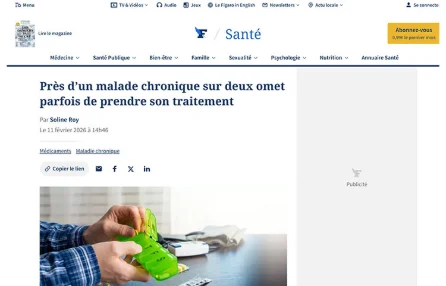 Près d’un malade chronique sur deux omet parfois de prendre son traitement