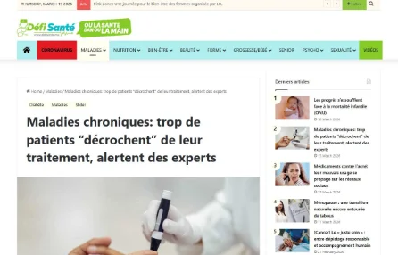 Maladies chroniques: trop de patients “décrochent” de leur traitement, alertent des experts