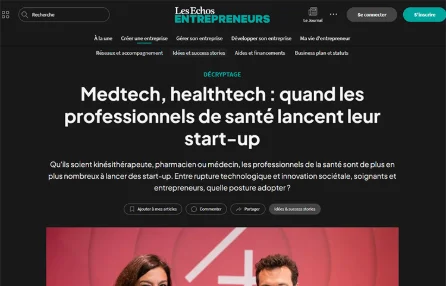 Medtech, healthtech : quand les professionnels de santé lancent leur start-up
