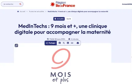 MedInTechs : 9 mois et +, une clinique digitale pour accompagner la maternité