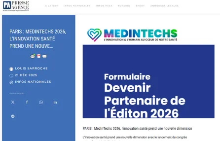 PARIS : MedInTechs 2026, l’innovation santé prend une nouvelle dimension