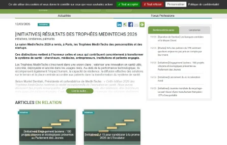 Résultats des Trophées MedInTechs 2026