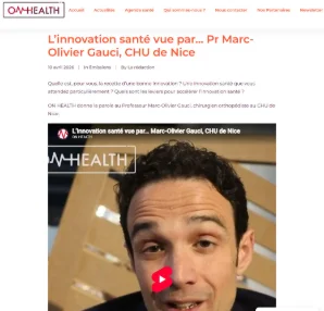 L’innovation santé vue par… Pr Marc-Olivier Gauci, CHU de Nice