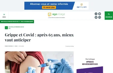 Grippe et Covid : après 65 ans, mieux vaut anticiper